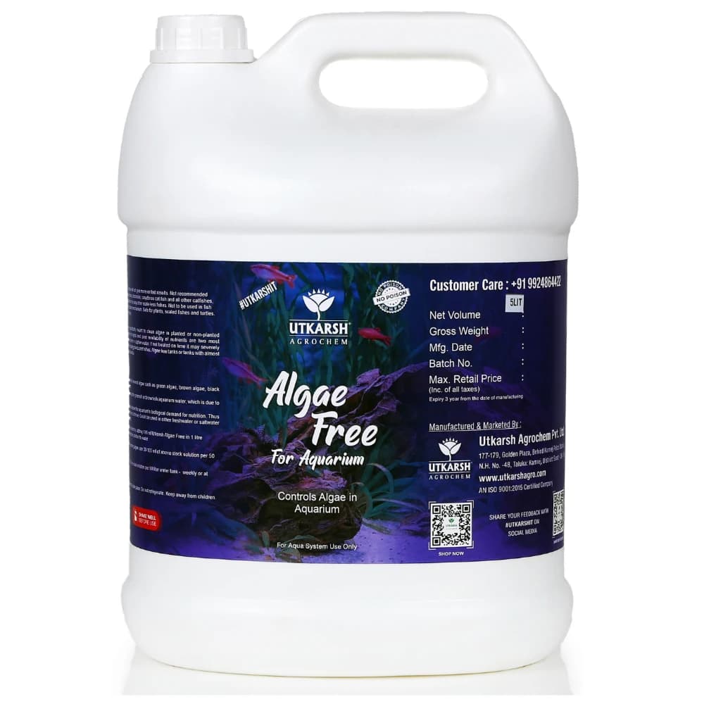 Utkarsh Algae Free For Aquarium Tank Liquid, Algae Scraper, Algae Cleaner, For Fish Tank Algae Remover - Image 5