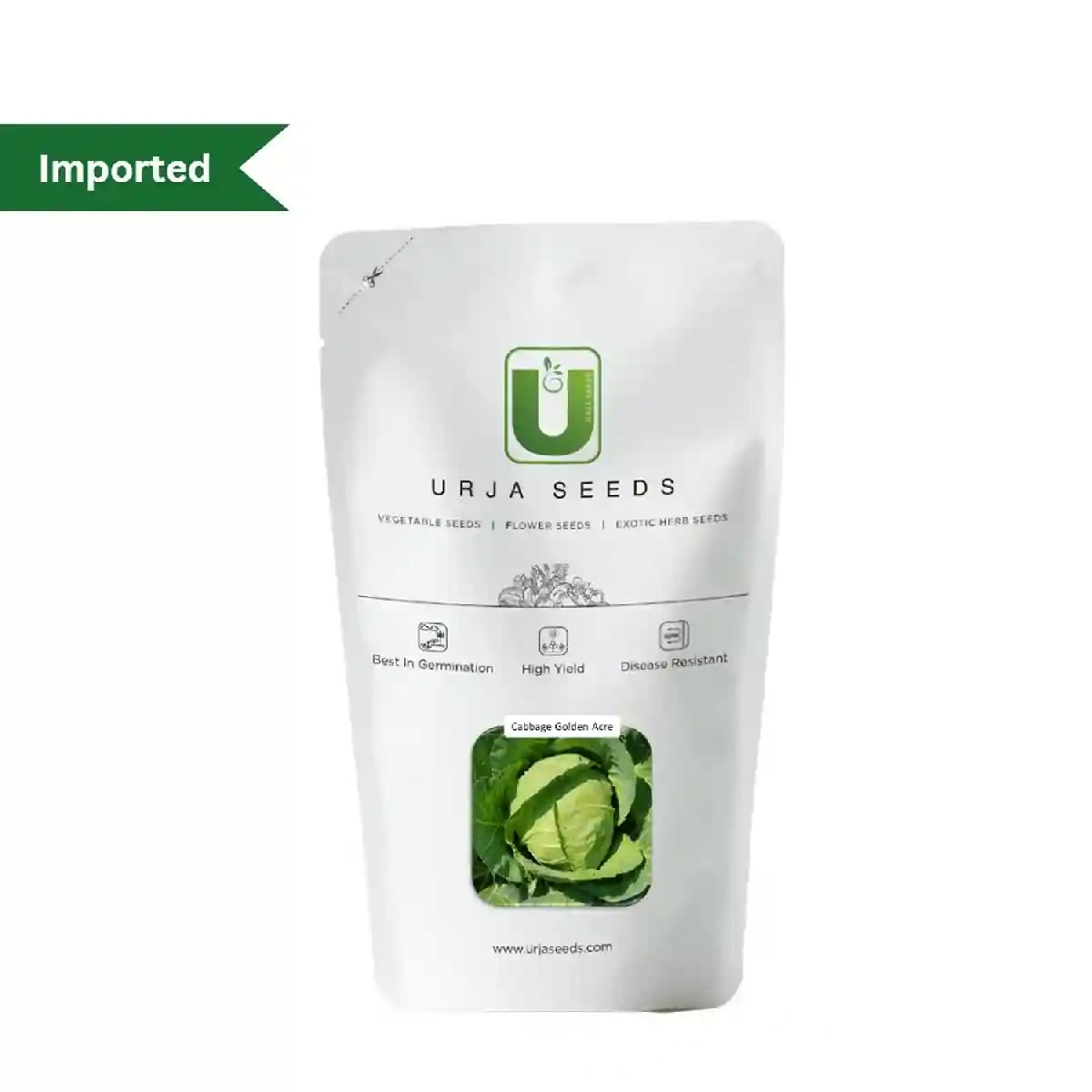 Urja Golden Acre Cabbage Seeds, Early Maturing Variety, Best In Germination