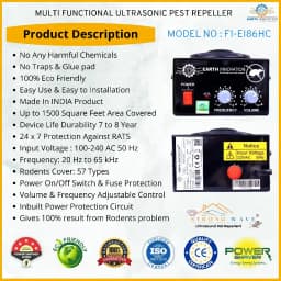 Earth Innovation Ultrasonic Rat and Rodent Pest Repellent Device for Rat, Rodent, Mouse, Squirrel. Can be Use for Home, Office, Kitchen, Store Room 14