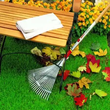 Wolf Garten Adjustable Broom (UC-M), Clean Up of Lawn and Yard, Garden Leaf Rake, and Roof - Image 1