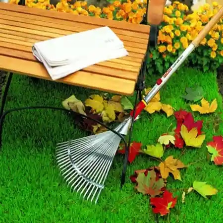 Wolf Garten Adjustable Broom (UC-M), Clean Up of Lawn and Yard, Garden Leaf Rake, and Roof