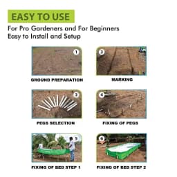 मिपाटेक्स एचडीपीई अज़ोला बेड, खेती के लिए, 100% वर्जिन सामग्री, वाटरप्रूफ गार्डन ग्रोइंग बेड- जलीय फर्न यूवी स्थिरीकृत ग्रो बेड (हरा रंग) 3