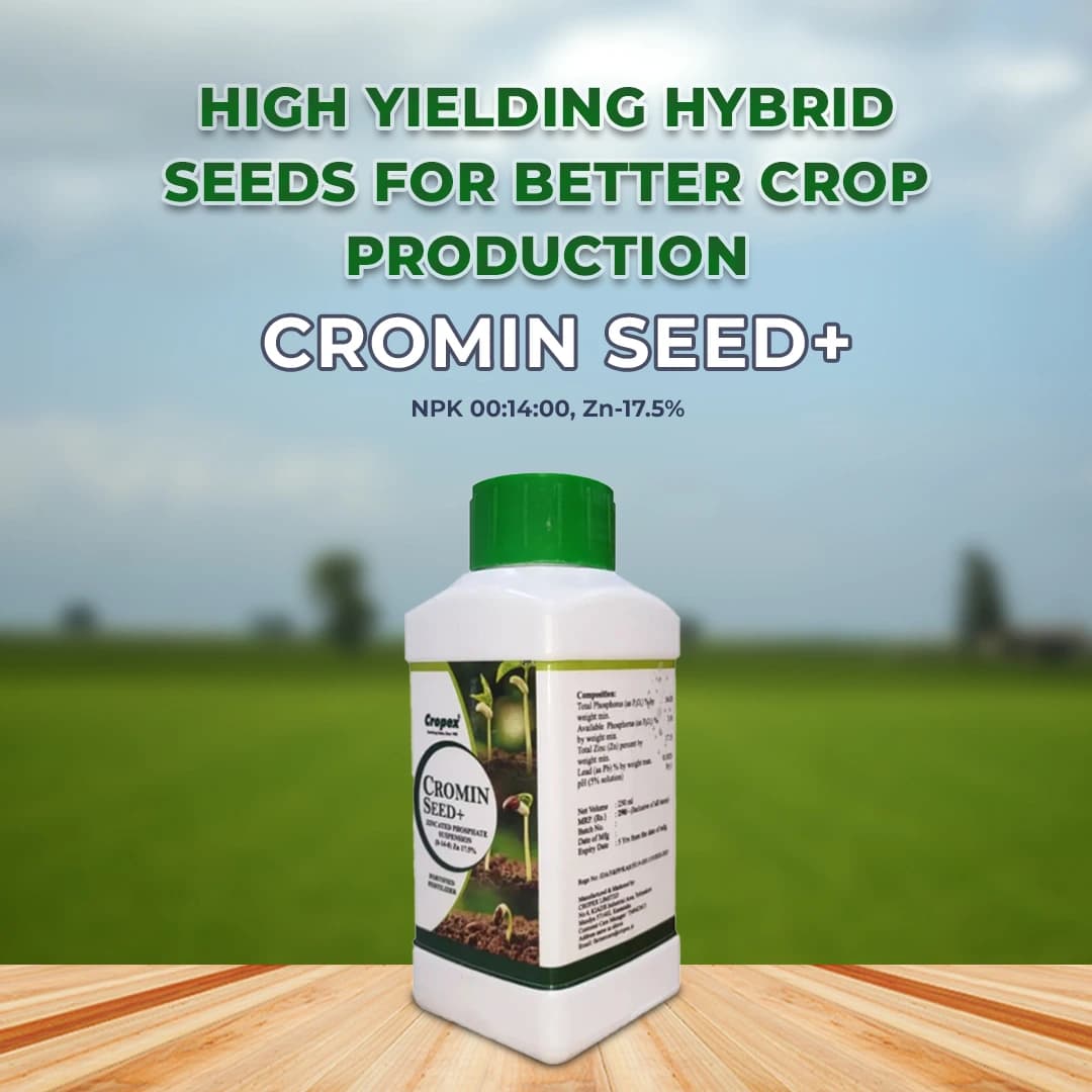 Cromin Seed+ Zincated Phosphate Suspension (NPK 00:14:00, Zn-17.5%) Provides effective nutrient input for early crop growth. - Image 2