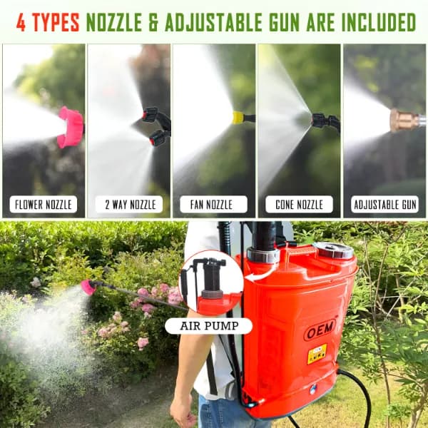 OEM 2 In 1 Battery and Manual Operated 12Vx12A (20L Capacity) Knapsack Sprayer With Free Gun, Heavy Battery, Heavy Copper Motor For High Pressure - Image 8