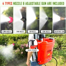 OEM 2 In 1 Battery and Manual Operated 12Vx12A (20L Capacity) Knapsack Sprayer With Free Gun, Heavy Battery, Heavy Copper Motor For High Pressure 8
