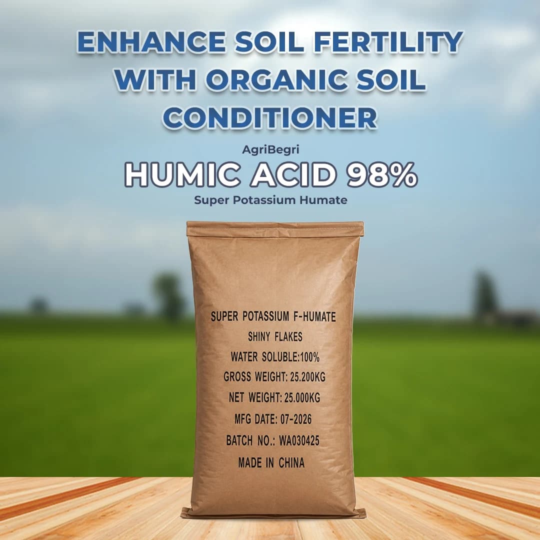 Humic Acid 98% - Super Potassium Humate (25KG Bag) - Shiny Flakes - Image 2