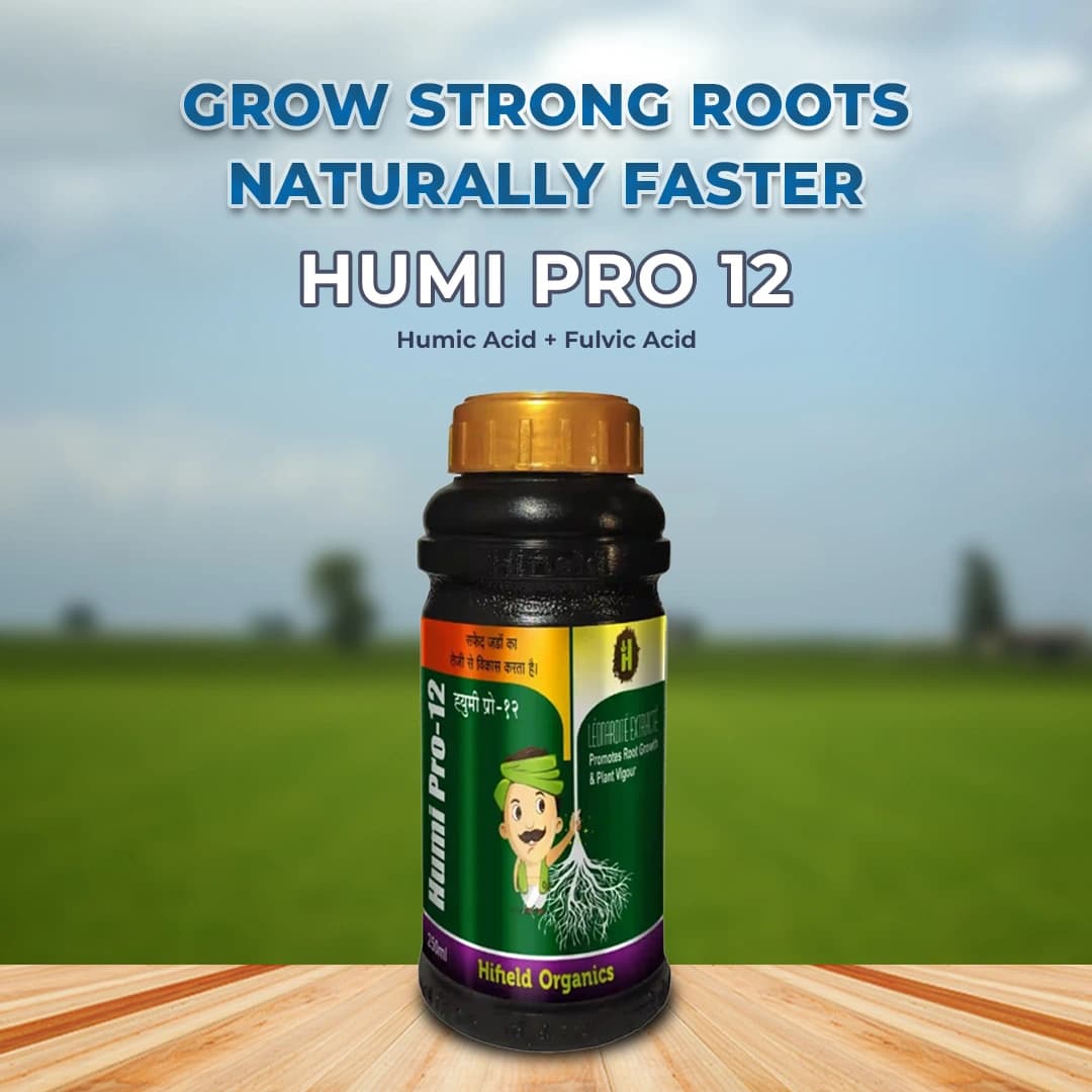 Humi Pro 12 (Humic Acid + Fulvic Acid) Flowering, Fruiting, Root Growth, Suitable for Drip, Foliar Spray and Drenching - Image 2