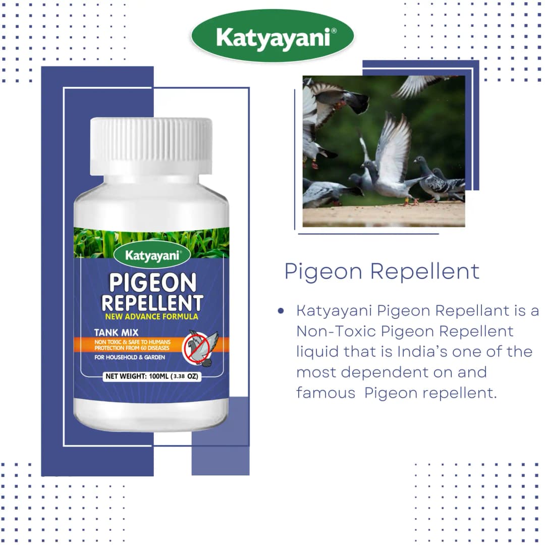 Katyayani Pigeon Repellent Non-Toxic Liquid Solution, Effective For Agricultural Area, Garden, and Household - Image 6