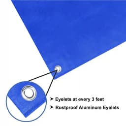 Mipatex Tarpaulin 150 GSM Waterproof Multipurpose Plastic Heavy Duty with Aluminium Eyelets. 9