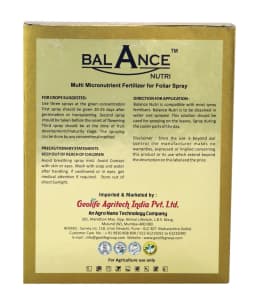 Geolife Balance Nutri Multi Micro Nutrient , Contain Zinc (Zn), Iron (Fe), Boron (B), Copper (Cu), Manganese (Mn) & Molybdenum (Mo) 3