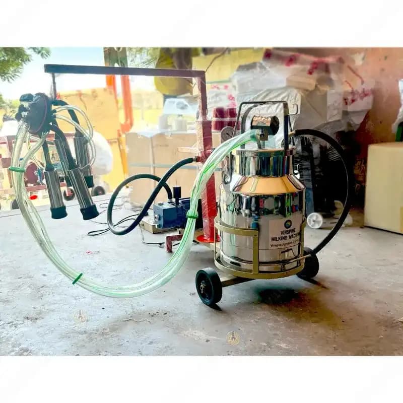 Vinspire 20 Litre Single Bucket Milking Machine, Stainless Steel Tank, 0.75 HP Motor - Image 8