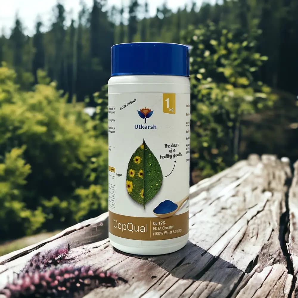 Utkarsh CopQual (Copper- Cu 12% EDTA Chelated Fertilizer) 100% Water Soluble Foliar Spray, Prevents Copper Deficiencies - Image 5