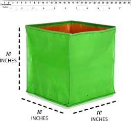 गार्डेको 260 जीएसएम एचडीपीई पराबैंगनी (यूवी) उपचारित बहुउद्देशीय रेक्टैंगलर प्रकार ग्रो बैग्स, सब्जी और फूल पौधों के लिए 2