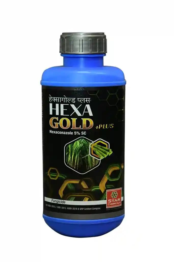 Startek Chemicals Hexagold Plus Hexaconazole 5% SC, Systemic Fungicide, Useful Against Powdery Mildew And Sheath Blight, Best For Fruits & Vegetables. - Image 1