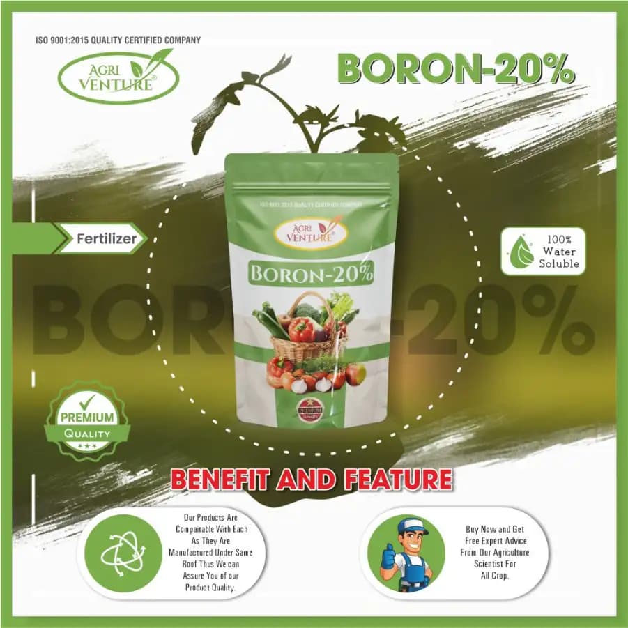 Agriventure BORON-20%, 100% Water Soluble Fertilizer, Improving Flower And Fruit - Image 6