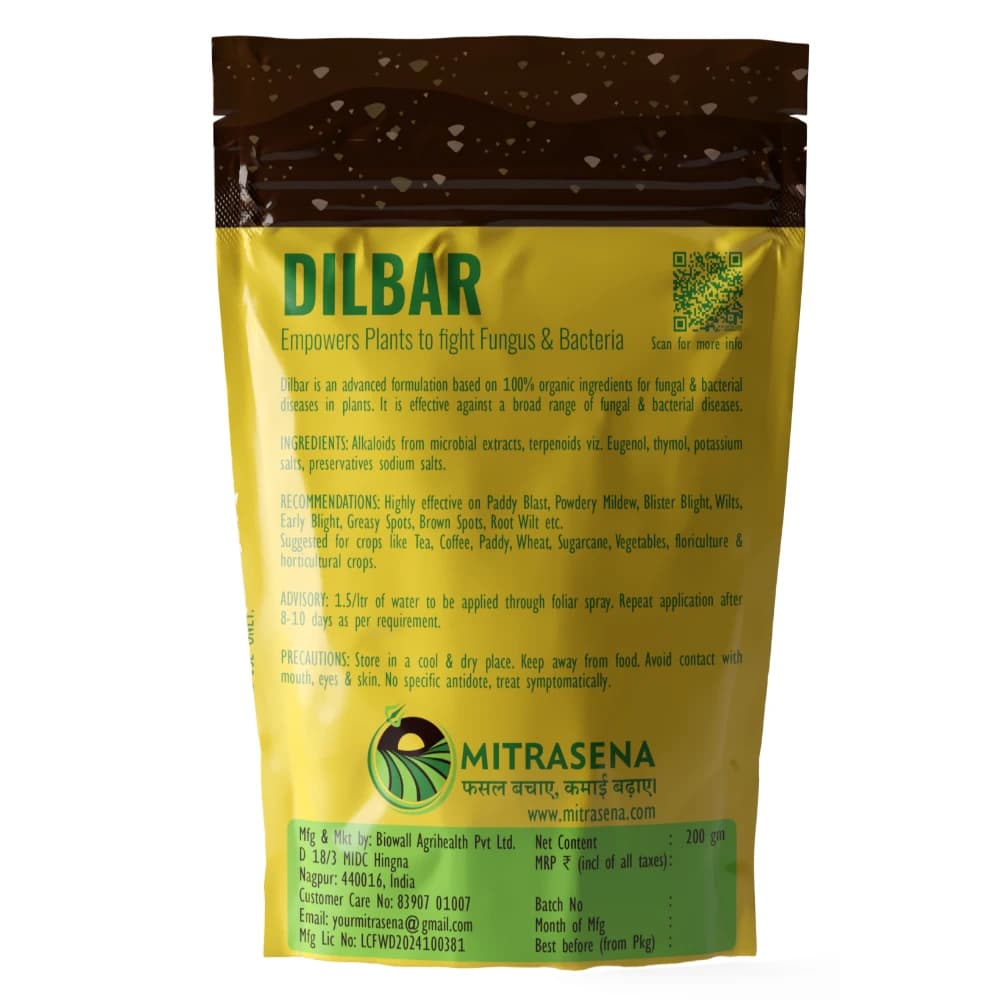 Biowall DILBAR Organic Fungicide, Broad Spectrum, Effective For Bactericide For Disease Control - Image 2