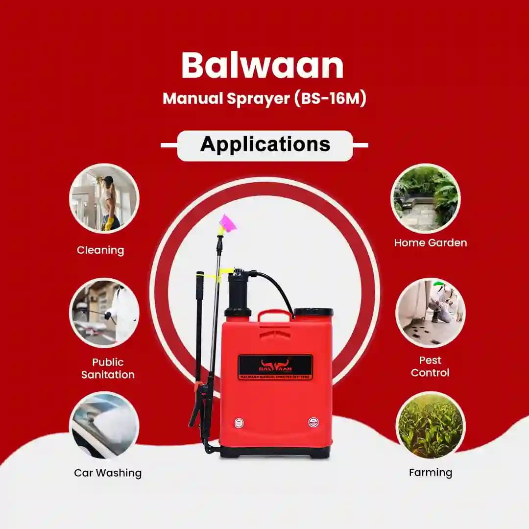 Balwaan BS-16M Manual Sprayer, Use for Pest Control In Garden and Agriculture, 16 L Tank Capacity - Image 3