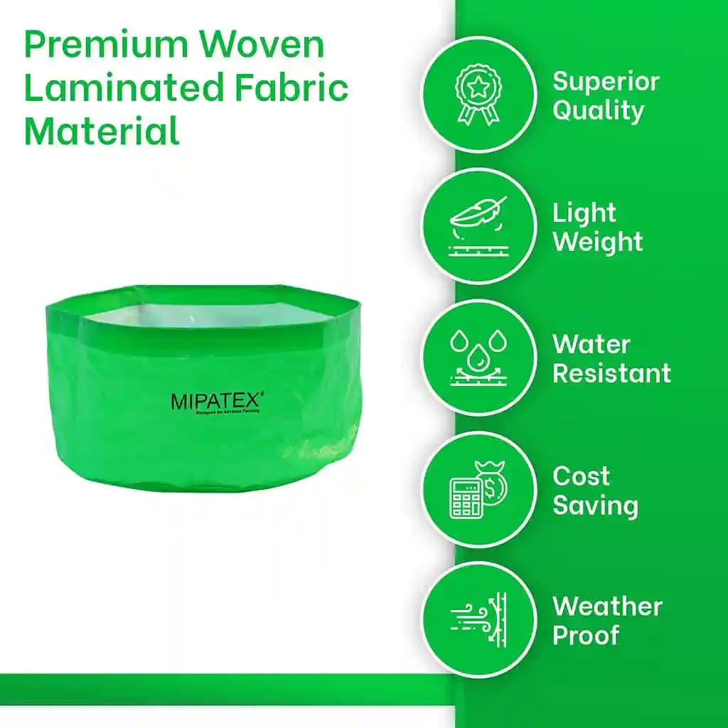 Mipatex Woven Fabric Grow Bags, Heavy Duty Premium HDPE Woven Laminated Fabric - Image 5
