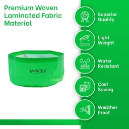 Mipatex Woven Fabric Grow Bags, Heavy Duty Premium HDPE Woven Laminated Fabric 5