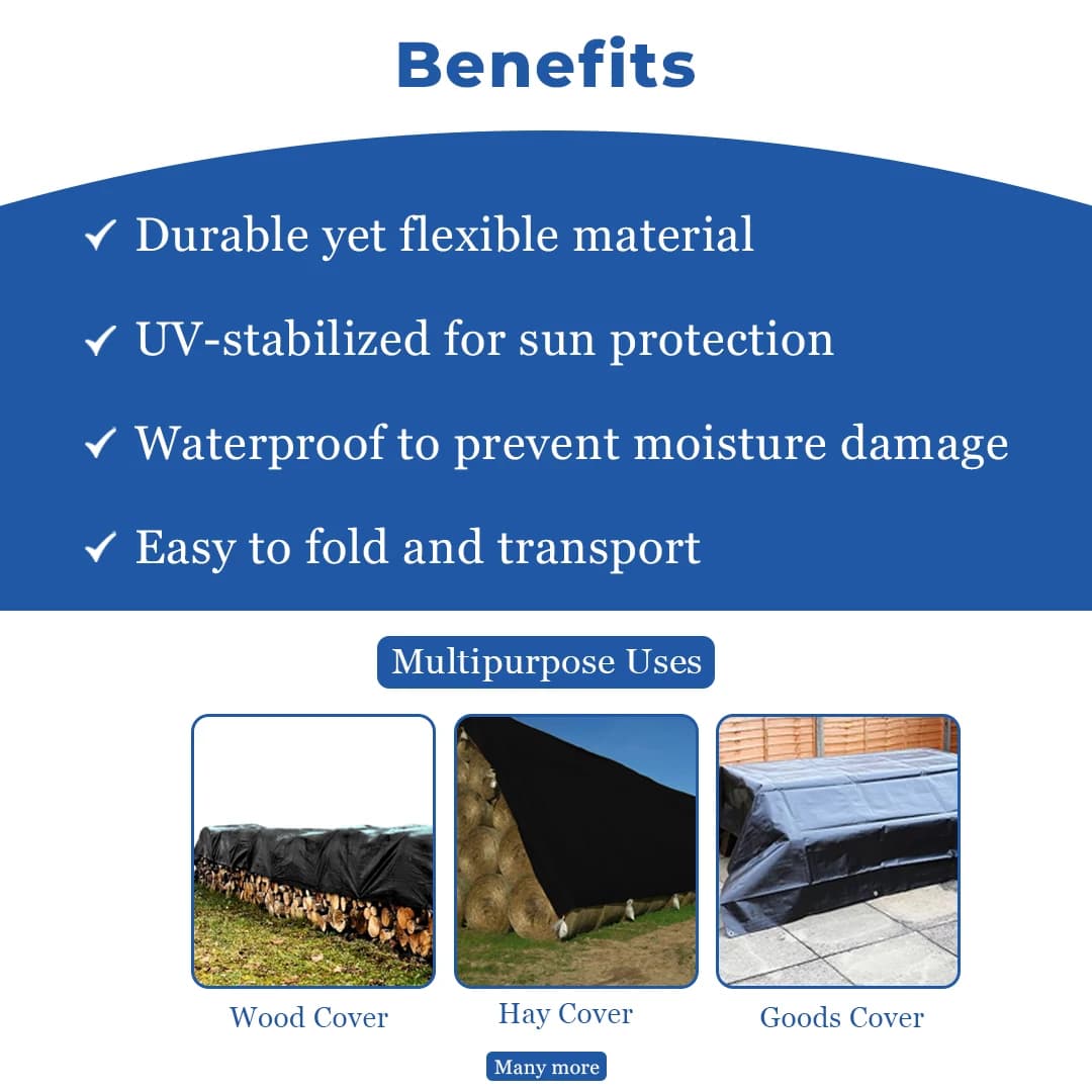 Black 200 GSM Tarpaulin - Image 4