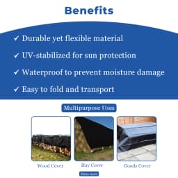 ब्लैक एचडीपीई 200 जीएसएम, अत्यधिक टिकाऊ प्लास्टिक तारपोलिन, तिरपाल, ताड़पत्री फॉर मल्टीपर्पस , मजबूत और लंबे समय तक चलने वाला उत्पाद. 4