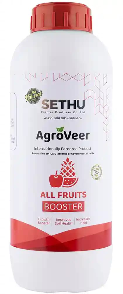 Agroveer All Fruits Booster, Contains Gibberellic Acid, Amino Acid And Other Micronutrients, ICAR Approved. - Image 1