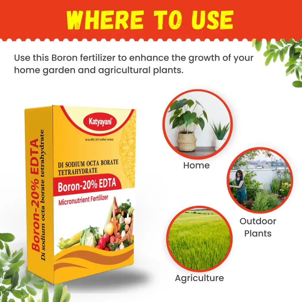 Katyayani Boron EDTA 20% Fertilizer, Premium Water Soluble Fertilizer, For Hydroponics and Soil - Image 4