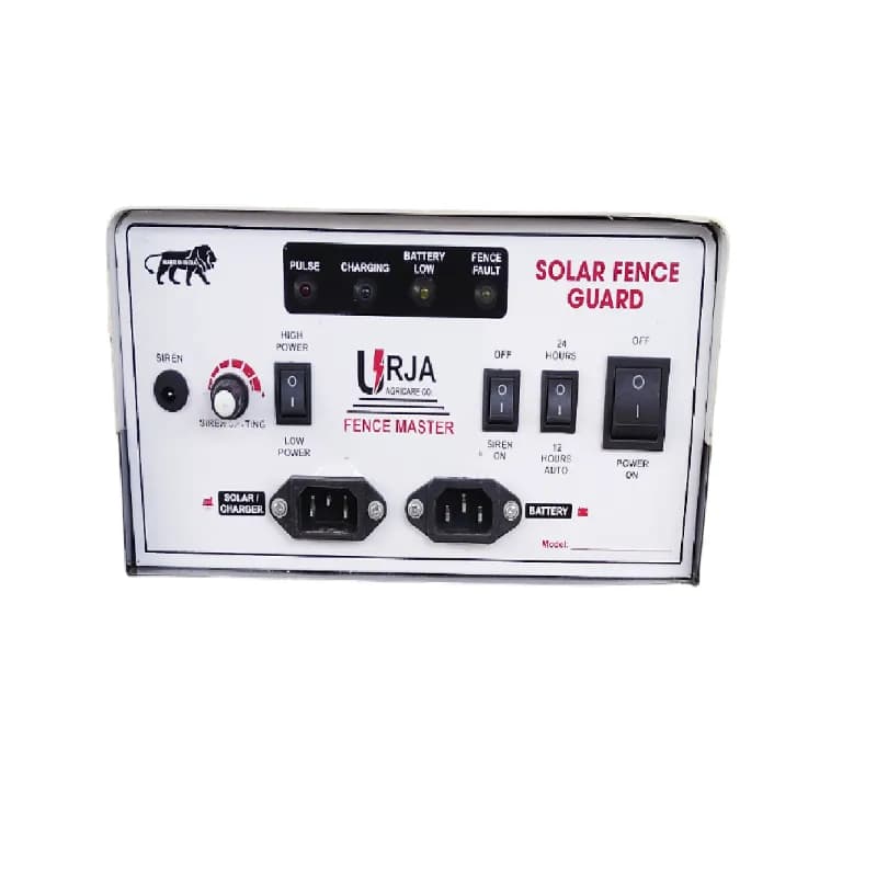 Urja 15 KV Solar Zhatka Machine Complete Set For 50 Acre, Includes Battery 12V x 26A, Earthing Set, 40 Watt Solar Panel, Fencing Wire, Fence Insulator - Image 2