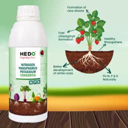 HEDO NPK Consortia (Bacteria) Liquid Bio Fertilizer For Agriculture, Garden, Soil Fertility And Plant Nutrition. 5
