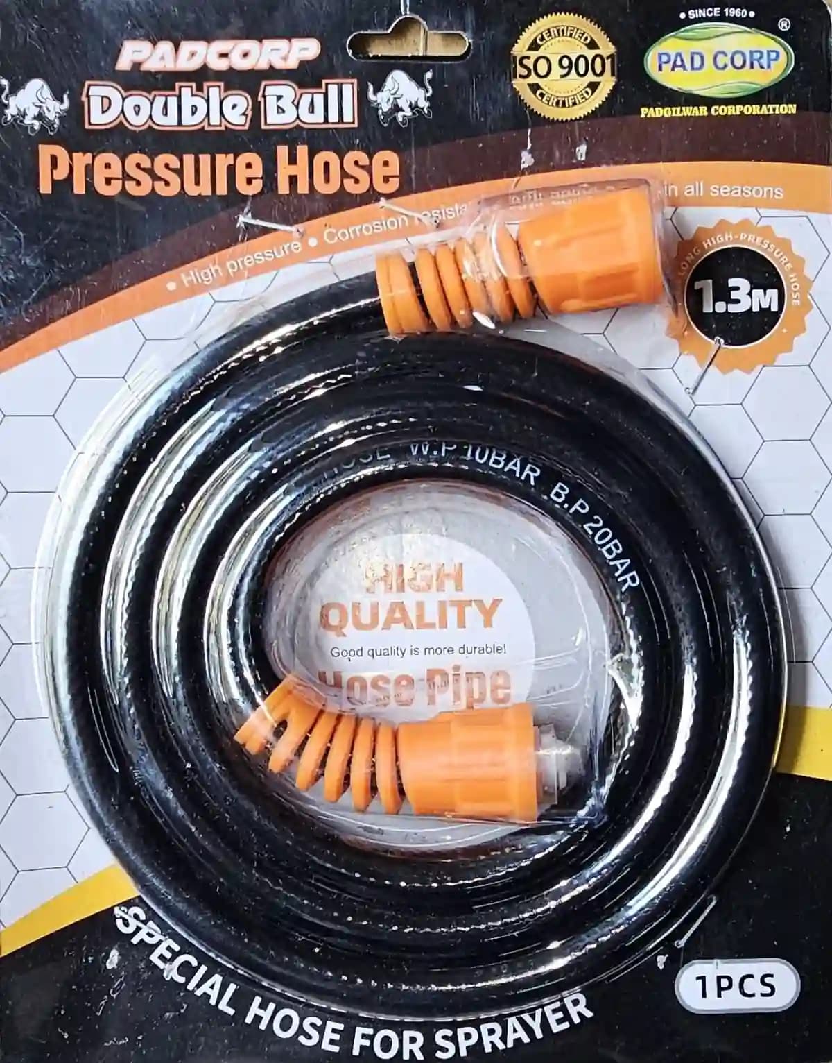 Pad Corp High Quality Double Pressure Hose Pipe, 1.3 Meter With Steel Lock, Suitable For Every Battery Sprayer - Image 3