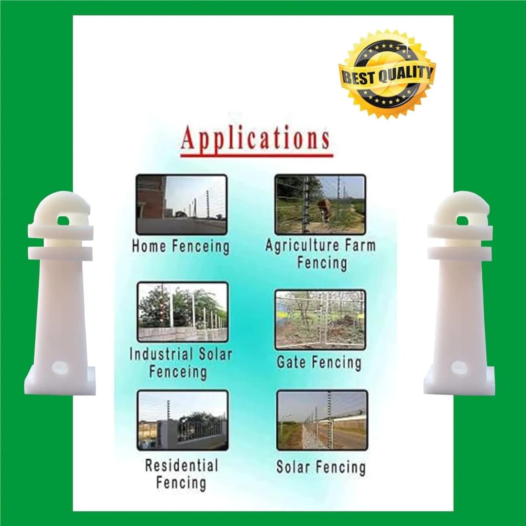 Radhe 4-Inch White Fencing Insulator For Zatka Machine, Durable And Weather-Resistant, Use In Solar Fencing and Crop Care System - Image 5