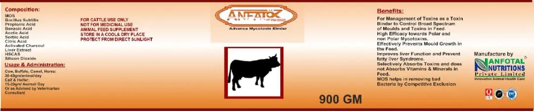 Anfatox Premium Toxin Binder for Cow, Buffalo, Camel, Horse, Calf & Heifer Animal Feed Supplements - Image 2