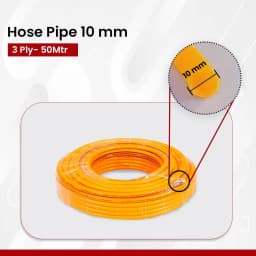 Balwaan 10mm Hose Pipe, 3 Ply, Heavy Duty High Pressure PVC Pipe, Efficient Spraying In Gardening, Agriculture, Commercial And Construction Use 6