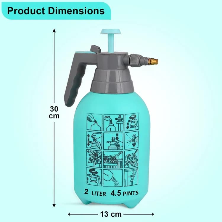 CropKraft Garden Sprayer (2L Capacity) Round, Ideal For Home And Garden Tasks, Spraying Pesticides, Insecticides, Or Water On Plants. - Image 2