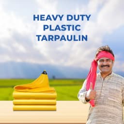 Marine - HDPE Tarpaulin 135 GSM UV Stabilized Material, Waterproof, Heavy Duty Material, (Color-Yellow) 5