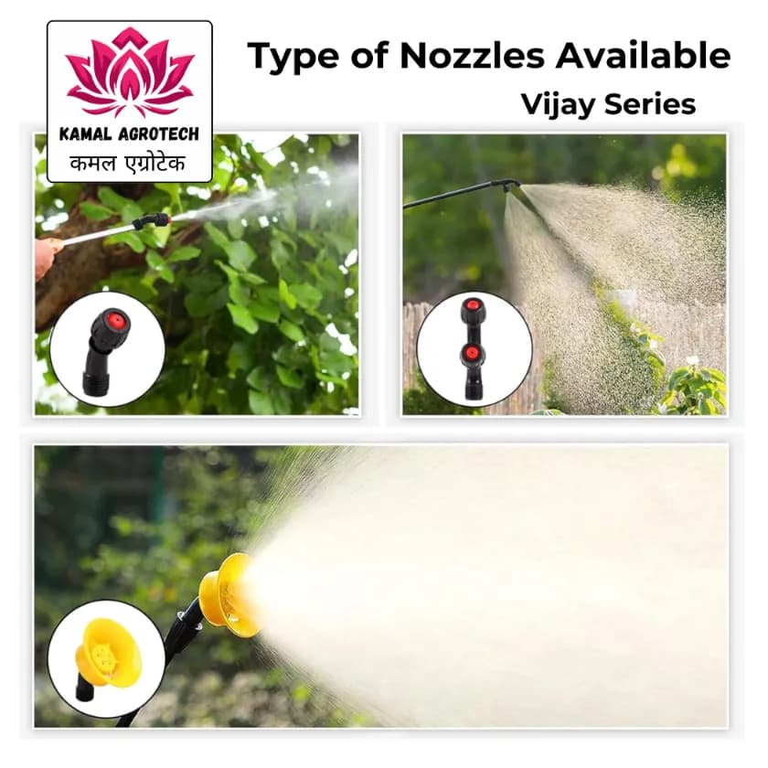 Kamal Agrotech Vijay Series Manual Sprayer, 16 Ltr Tank Capacity, 4 Nozzle Types, For Agriculture & Garden Use - Image 3