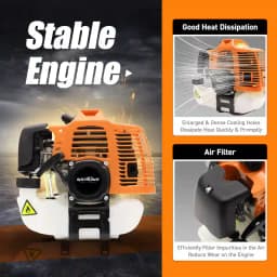 Neptune NC-52 Bottom Mini Power Tiller, 52CC, 2HP Petrol Engine, High Carbon Blades, 10 Width, 4 Depth, Perfect for Agriculture, Farm & Garden Work 2