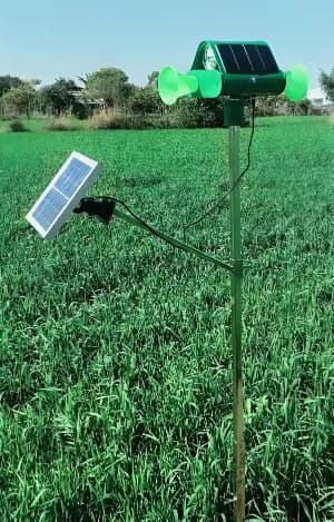 GreenVayu Advance Mr. Gogo Ultrasonic Farm Animal Repellent Device, 12V Solar Panel, 24000 mAh Lithium-ion Battery, 360 Degree Rotation - Image 7