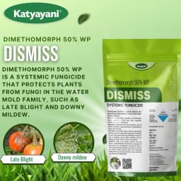 Katyayani Dismiss Dimethomorph 50% WP Fungicide, Effective Control of Downy Mildew, Late Blight, and Other Fungal Diseases 2