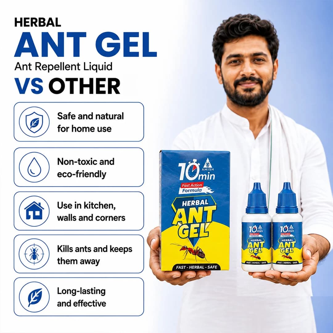 Amish A Herbal Ant Gel, 10 Minutes Formula, Removes Entire Infestation, Powerful Repellent For Home & Kitchen (Pack of 2) - Image 2