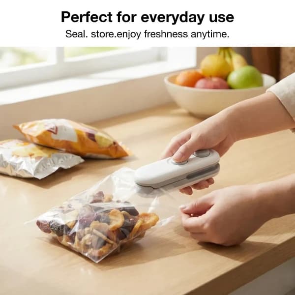 2 In 1 Mini Bag Sealer & Cutter, USB Rechargeable Food Storage Sealer - Image 6