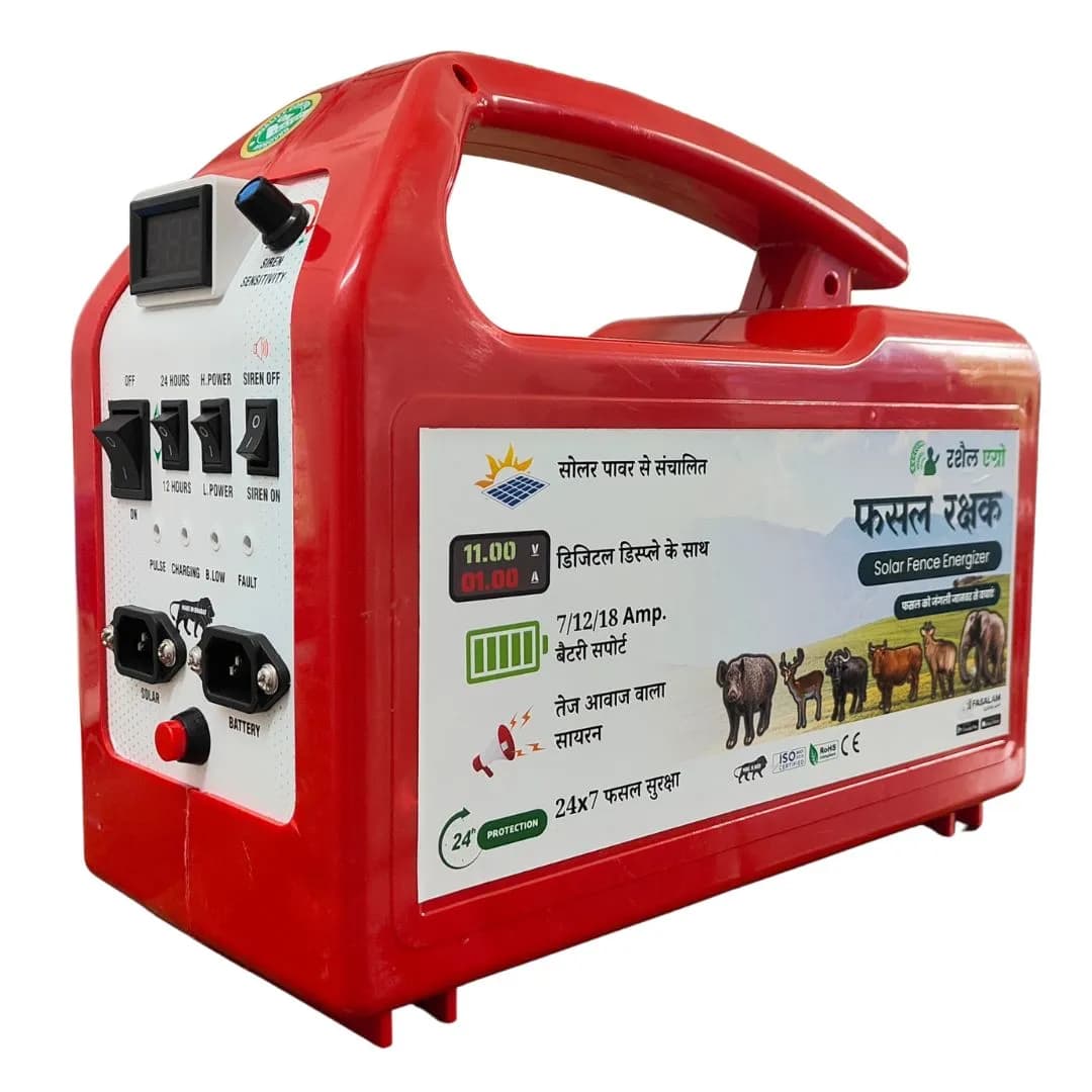 Rashail Digital Solar Fence Energizer Zatka Machine - 18 KV, Electric Fence Solution For Farm Protection - Image 2