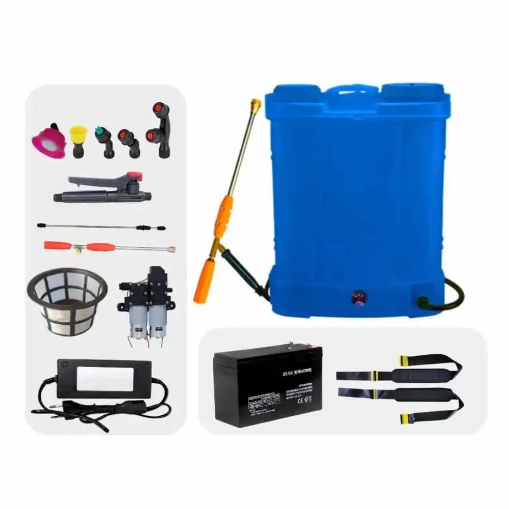 Kamal Agrotech Double Motor Spray Pump, 20L Tank, 12V x 14Ah Battery And Spray Gun, Multi-Purpose Use For Farming - Image 2