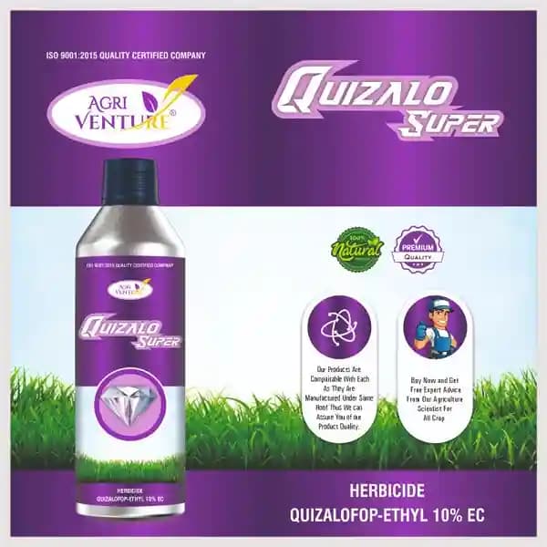 Agriventure QUIZALO SUPER Quizalofop Ethyl 10% EC Selective, Systemic Post-Emergence Herbicide, Use For Soybean - Image 2