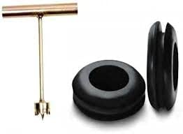 Siddhi 16mm Drip Irrigations Rubber Grommet 100 Pcs With 16mm Metal Drill Bit Tool 1 Pc For PVC Pipes Black Color