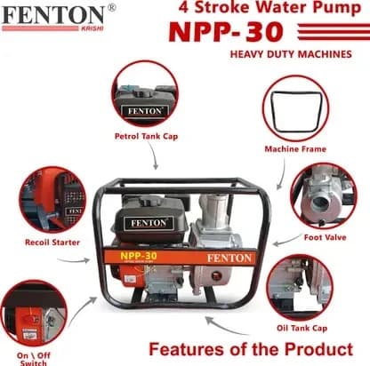 Fenton Krishi FTK-WP-30 Centrifugal Water Pump, 6.5 HP With 3 Inch Inlet And Outlet Heavy Duty Product - Image 3