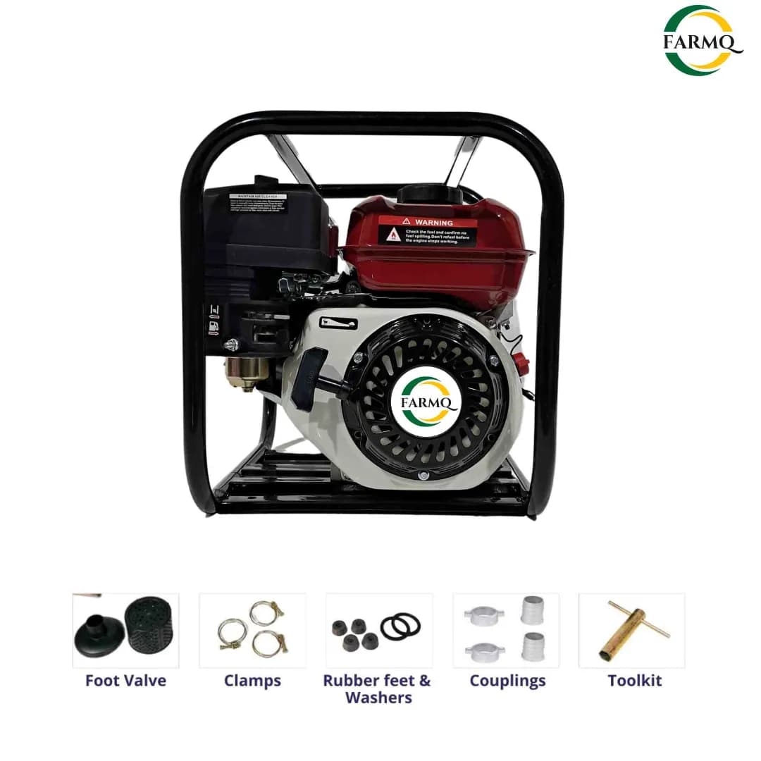 Farmq FQ-WP-02 5.5HP 4 Stroke Petrol Engine Water Pump, 212CC, 2 Inch Diameter Inlet And Outlet - Image 3