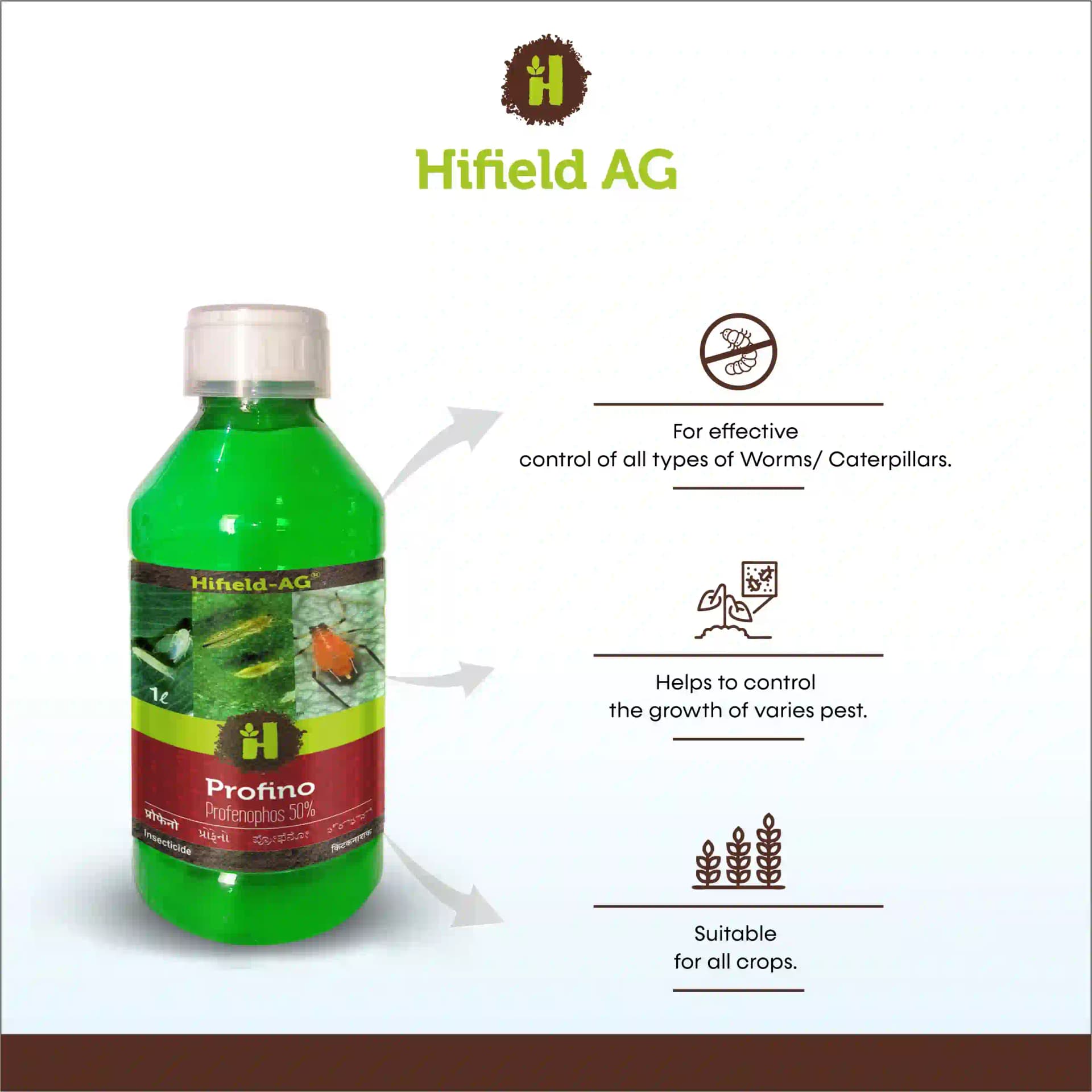 Hifield Ag Profino Profenofos 50% Insecticide , Effective Insecticide To Protect The Crop Against Pest Attacks - Image 3