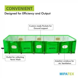 Mipatex HDPE Organic Vermi Compost Bed, High Quality Material, With Different GSM And Sizes, Color Green And White. 8
