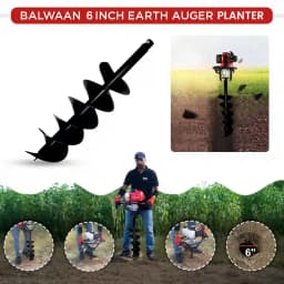Balwaan PT-6D Double Spiral Planter, 6-Inch Earth Auger, Heavy-Duty, Faster Drilling And Durable 3